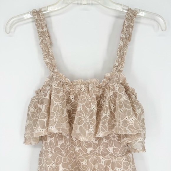 NWT Petal & Pup STORIA Whimsy Multi Tiered Lace Midi Dress Cream Sz S Coquette - Picture 8 of 14